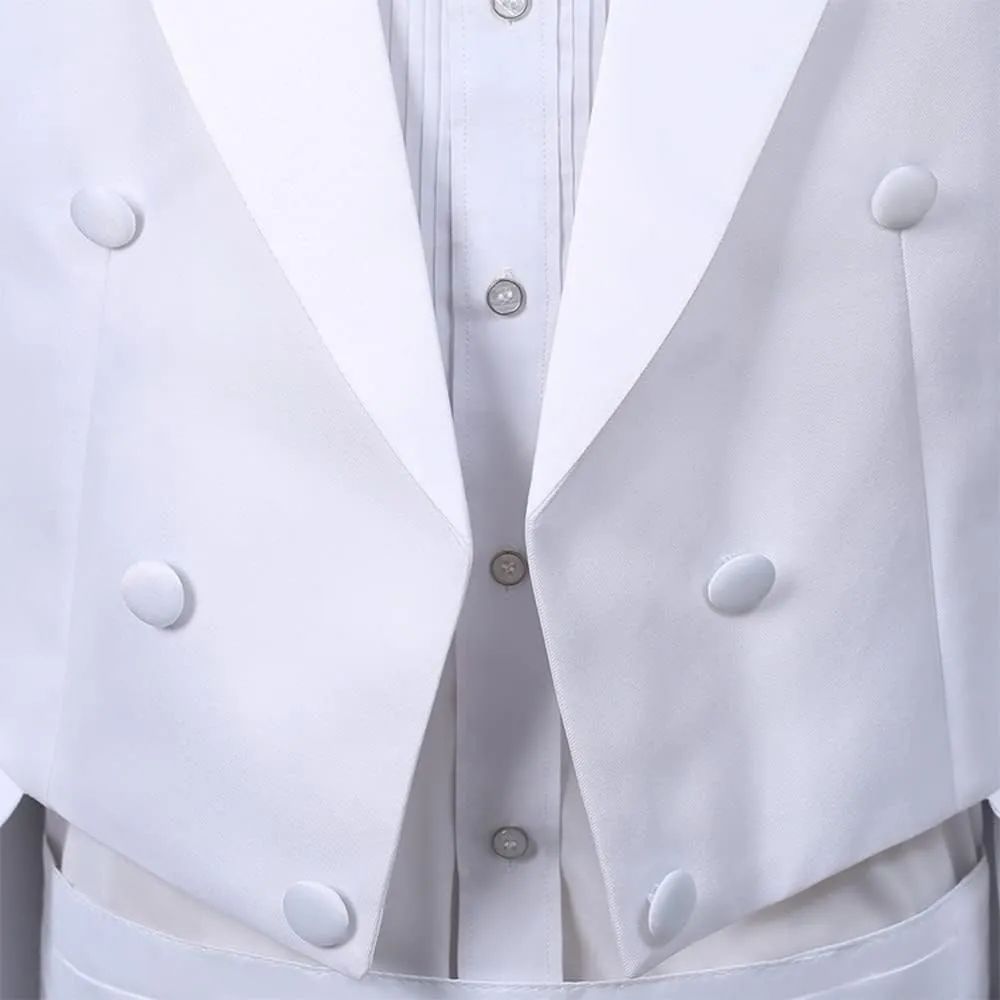 Men Tuxedo Suits Slim Fit Formal Magician Costume Tailcoat Jacket Musician Blazer Coats Prince Party Blazer Embroidery Court