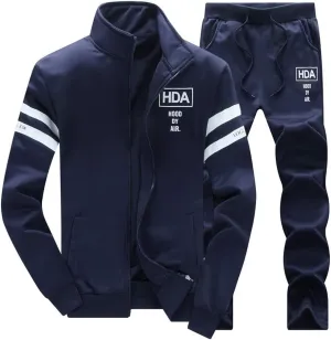 Men's 2 Piece Outfits Casual Track Suit Jacket  Pants Jogger Set