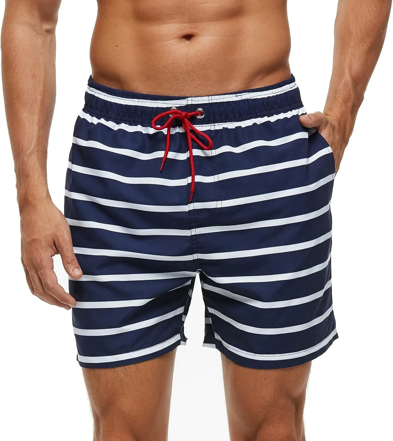 Men's Board Shorts and Fitness Sports Plus Size Five Quick Drying Beach Pants Shorts with Zipper Pockets Beach
