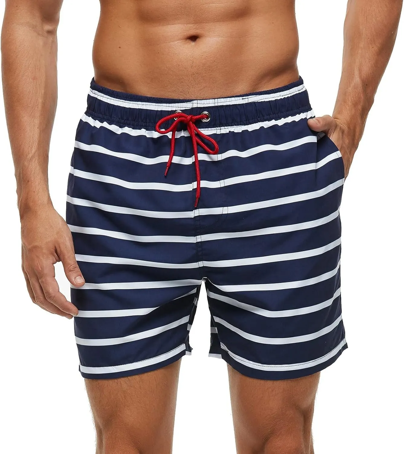 Men's Board Shorts and Fitness Sports Plus Size Five Quick Drying Beach Pants Shorts with Zipper Pockets Beach