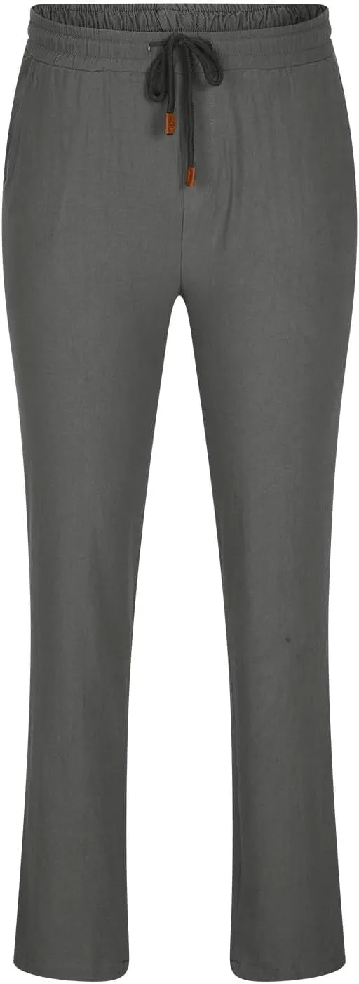 Men's Breathable Outdoor Pants Loose Drawstring Pants Comfort Tapered Pants Light Lounge Pants Jogging Pants
