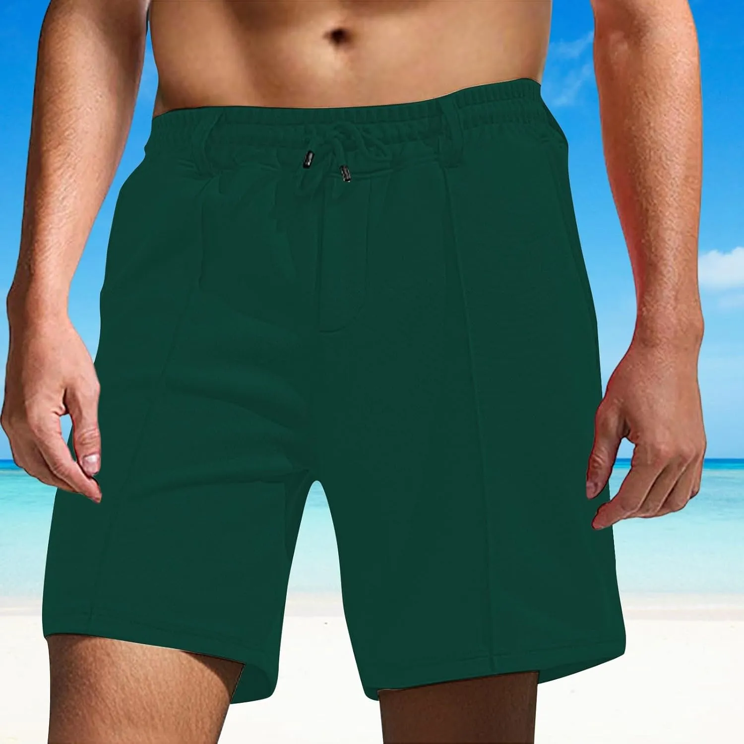Mens Cargo Dress Shorts Summer Pleated Front Cotton Twill Chino Golf Shorts Business Casual Work Pants with Pockets