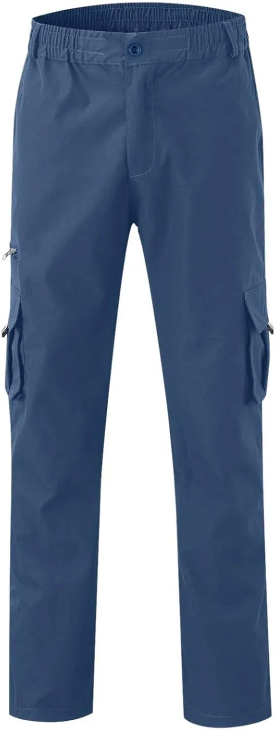 Mens Cargo Pants Relaxed Fit Jogger Sweatpants Hiking Outdoor Trousers Sport Pants with Pockets for Men
