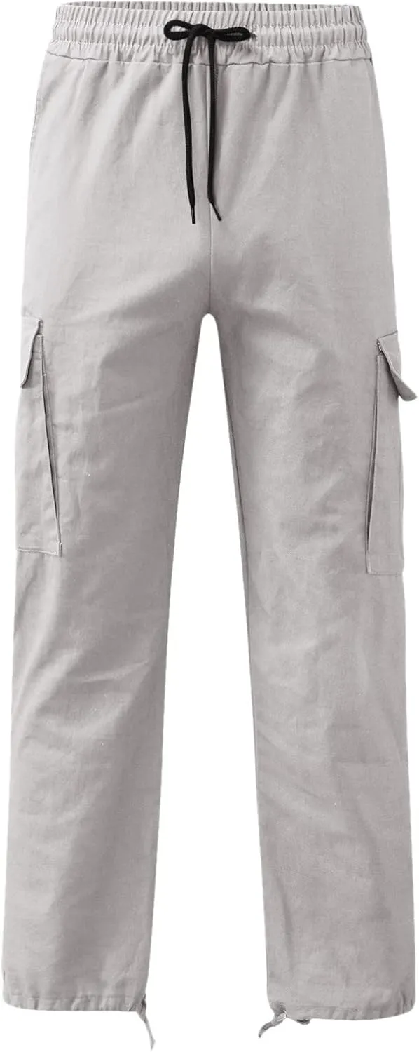 Men's Cargo Pants with Pockets Loose Fit Trousers Fashion Casual Hiking Pant Camping Travel Mens Sweatpants Joggers