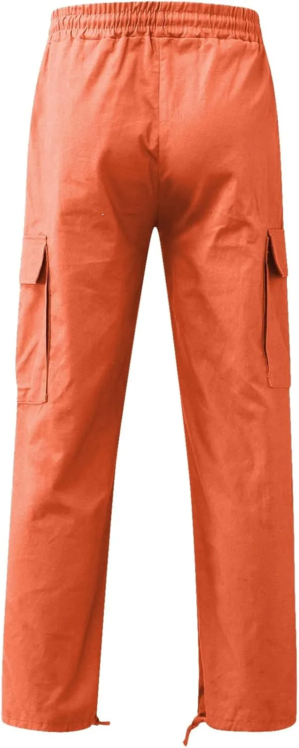 Men's Cargo Pants with Pockets Loose Fit Trousers Fashion Casual Hiking Pant Camping Travel Mens Sweatpants Joggers