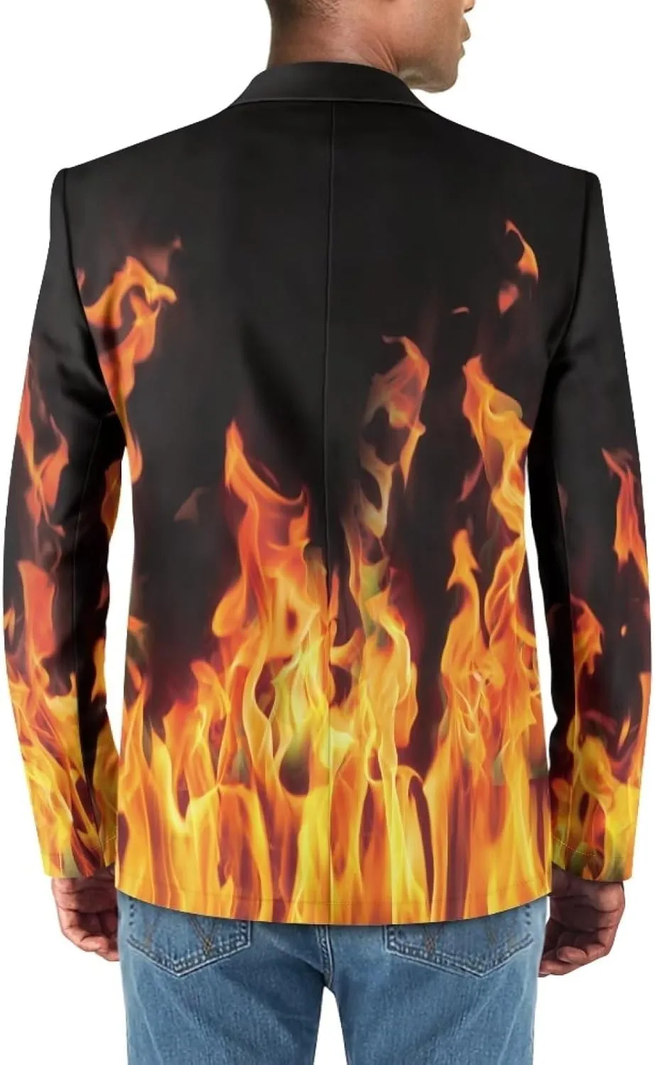 Men's Casual Blazer Long Sleeve Suit Jackets Sports Coats One Button Business Jacket with 2 Pocket Size XS-5XL