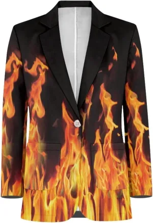 Men's Casual Blazer Long Sleeve Suit Jackets Sports Coats One Button Business Jacket with 2 Pocket Size XS-5XL