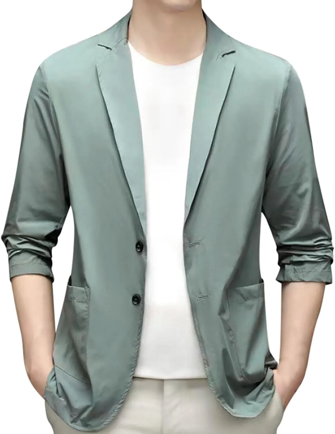 Men's Casual Blazer One Button Sport Coat Slim Fit Lightweight Suit Blazer Jacket Ugly Christmas Blazer