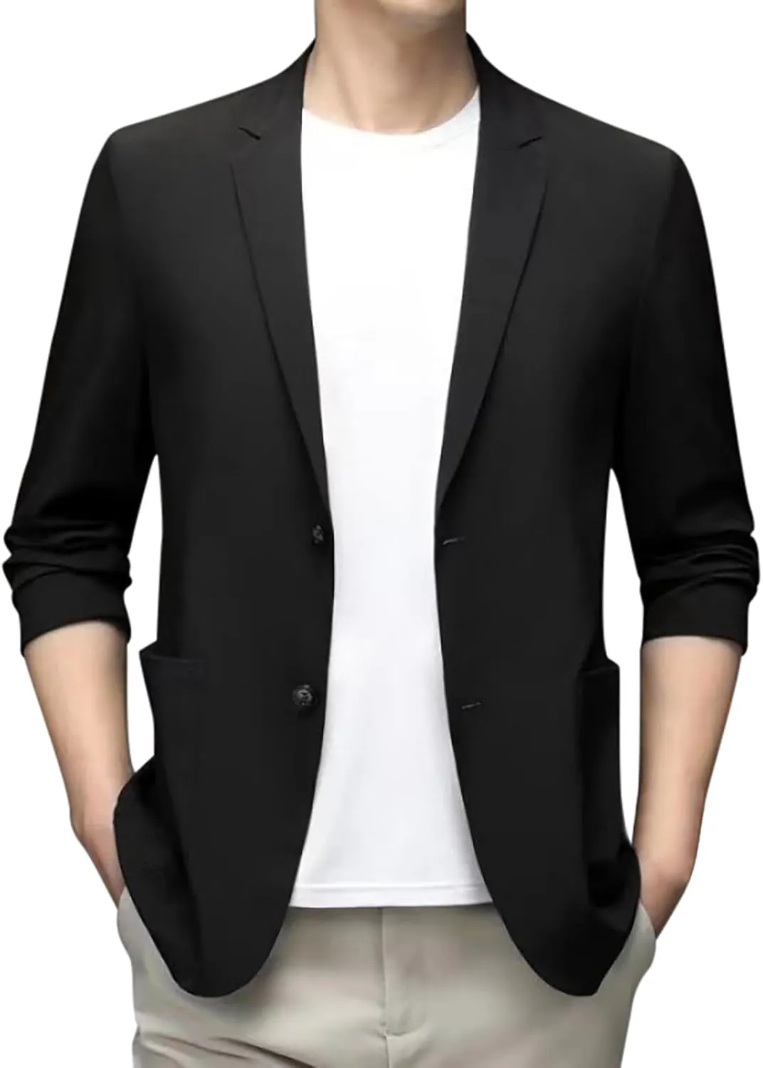 Men's Casual Blazer One Button Sport Coat Slim Fit Lightweight Suit Blazer Jacket Ugly Christmas Blazer