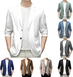 Men's Casual Blazer One Button Sport Coat Slim Fit Lightweight Suit Blazer Jacket Ugly Christmas Blazer
