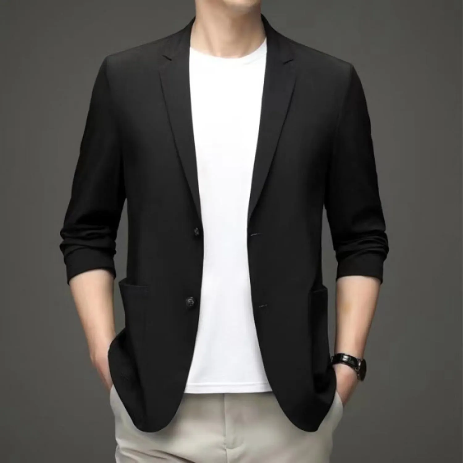 Men's Casual Blazer One Button Sport Coat Slim Fit Lightweight Suit Blazer Jacket Ugly Christmas Blazer