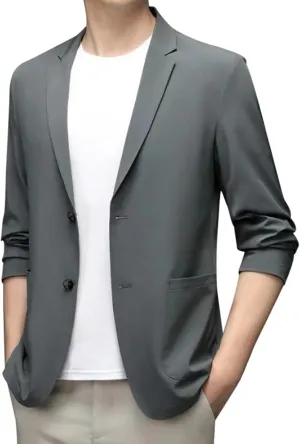 Men's Casual Blazer One Button Sport Coat Slim Fit Lightweight Suit Blazer Jacket