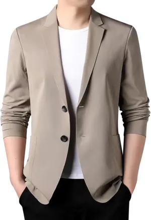 Men's Casual Blazer One Button Sport Coat Slim Fit Lightweight Suit Blazer Jacket