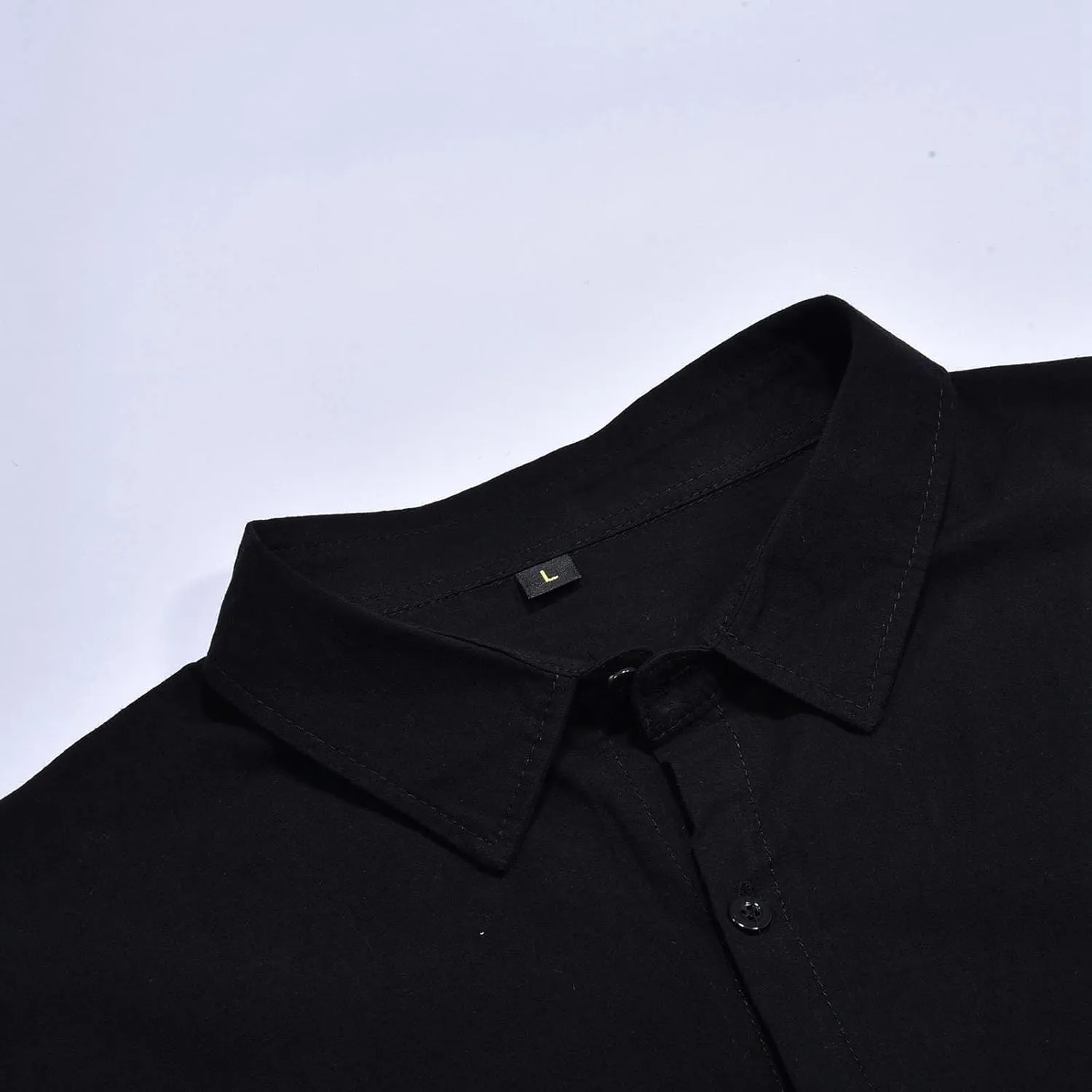 Mens Casual Cotton Linen Button Down Long Sleeve Shirts Cuban Camp Beach Summer Vacation Wedding Shirt