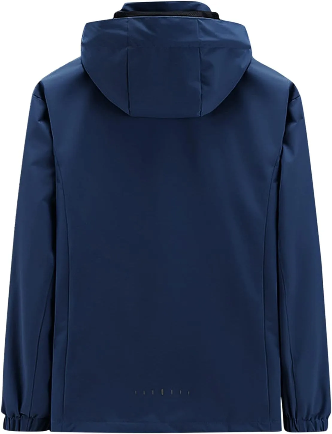 Men's Casual Detachable Hood Long Sleeve Full Zip Coat Hiking Outdoor Waterproof Windbreaker Warm Hoodie Jacket