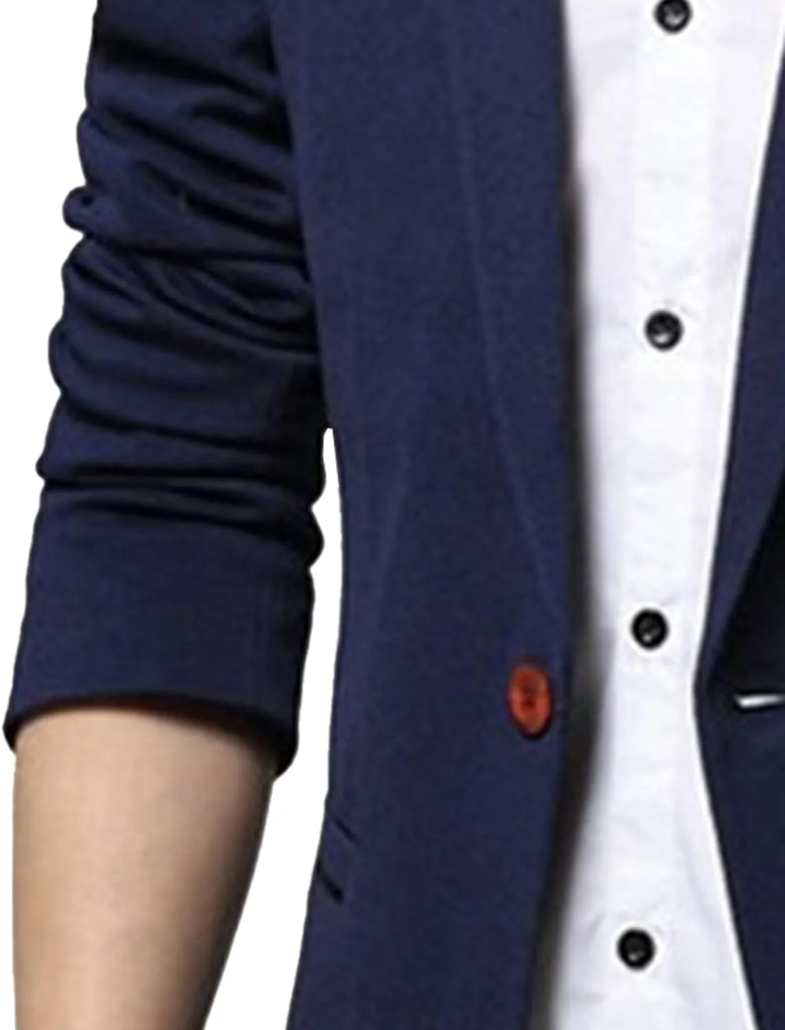 Men's Casual Knit Blazer Jackets 1 Button Lightweight Sport Suit Coats Business Slim Fit Suit Jacket