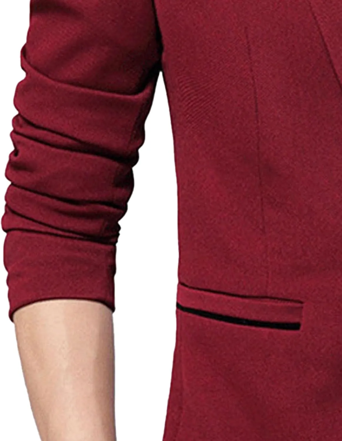 Men's Casual Knit Blazer Jackets 1 Button Lightweight Sport Suit Coats Business Slim Fit Suit Jacket