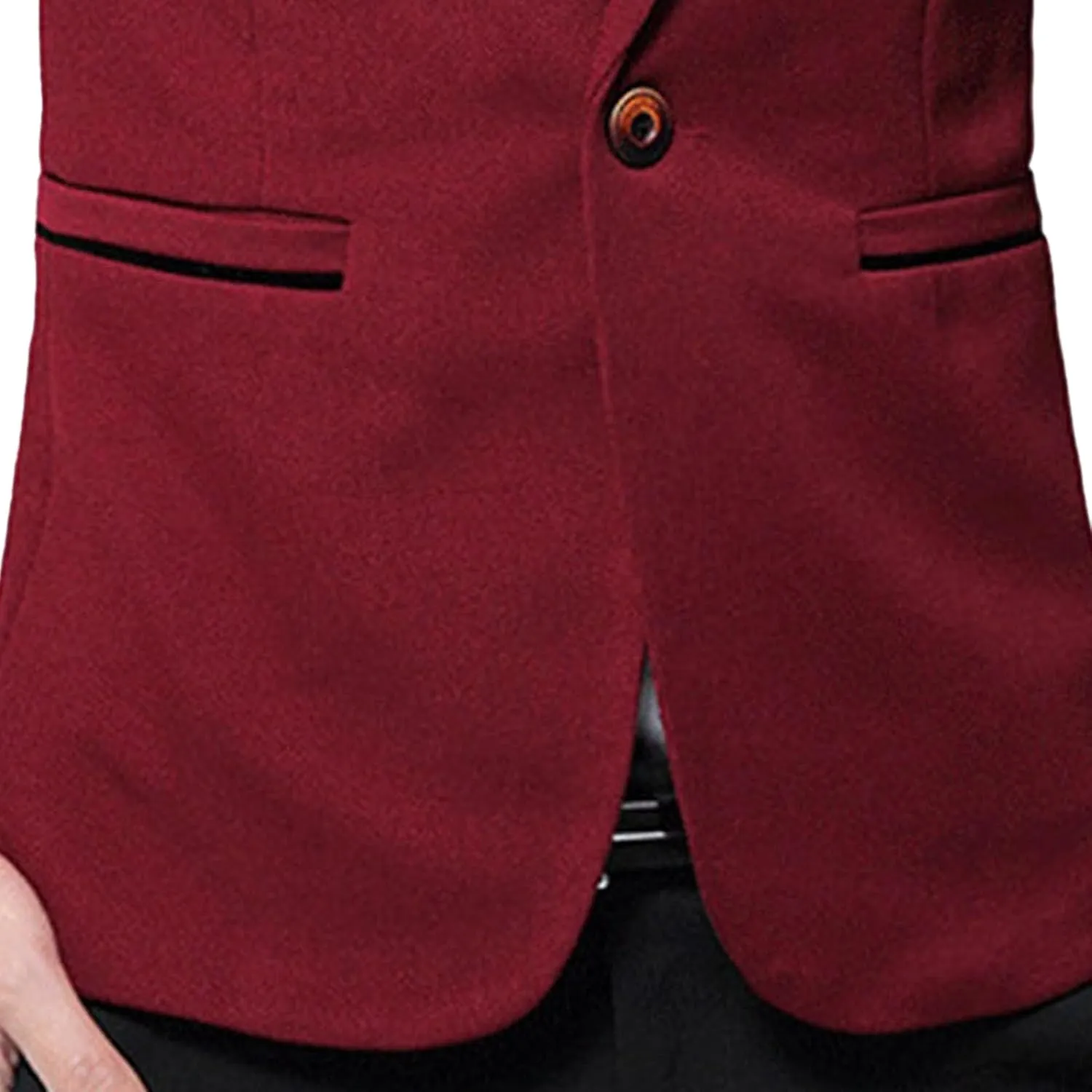 Men's Casual Knit Blazer Jackets 1 Button Lightweight Sport Suit Coats Business Slim Fit Suit Jacket