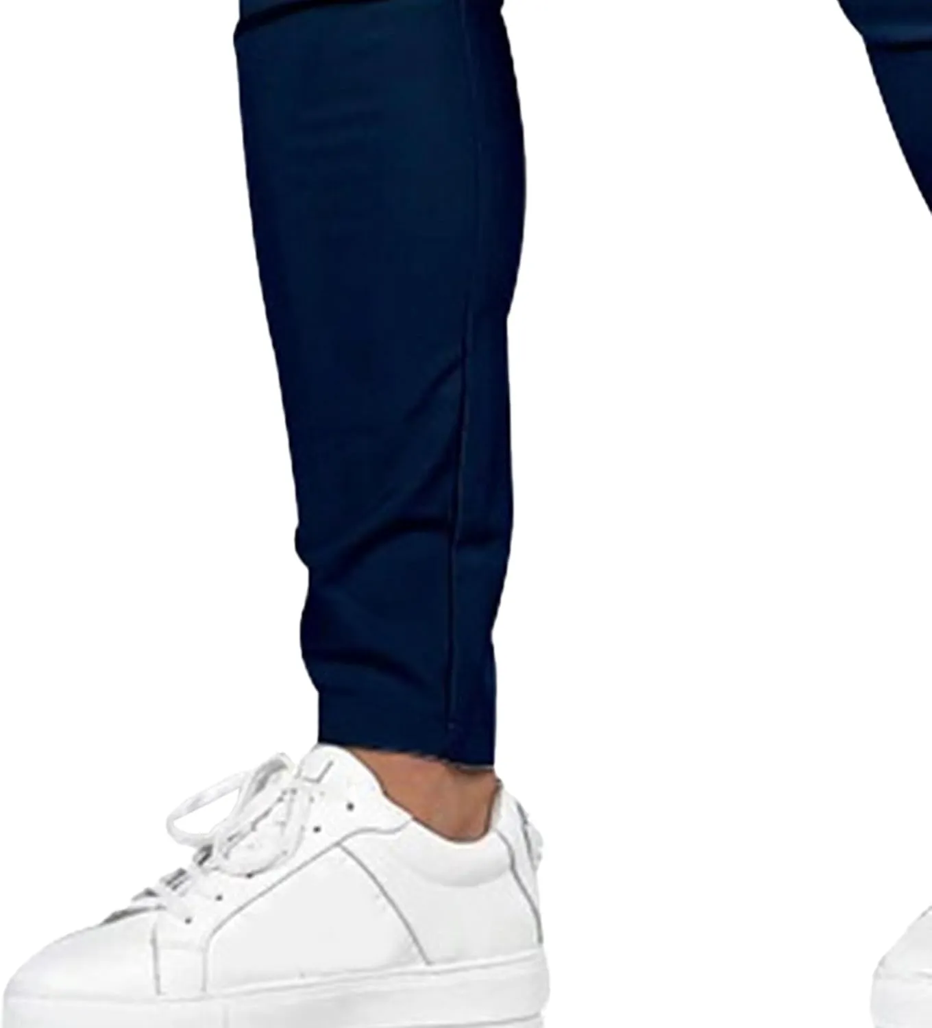 Men's Chinos Slim Fit Pants Stretch Skinny Tapered Dress Slack Comfort Casual Solid Workout Trousers