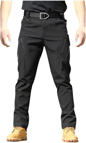 Men's Cotton Hiking Tactical Pants Lightweight Stretch Military Combat Cargo Work Pants Cargo Trekking Trousers