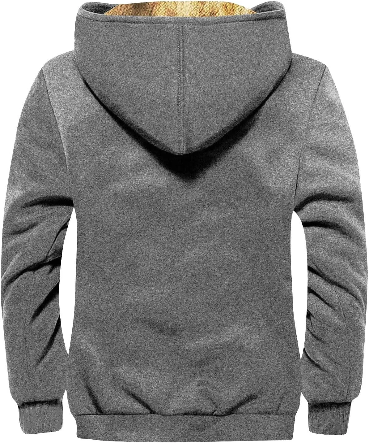 Mens Flag Print Jacket Fuzzy Sherpa Long Sleeve Fleece Zip Up Outdoor Thick Varsity Coat M-7XL