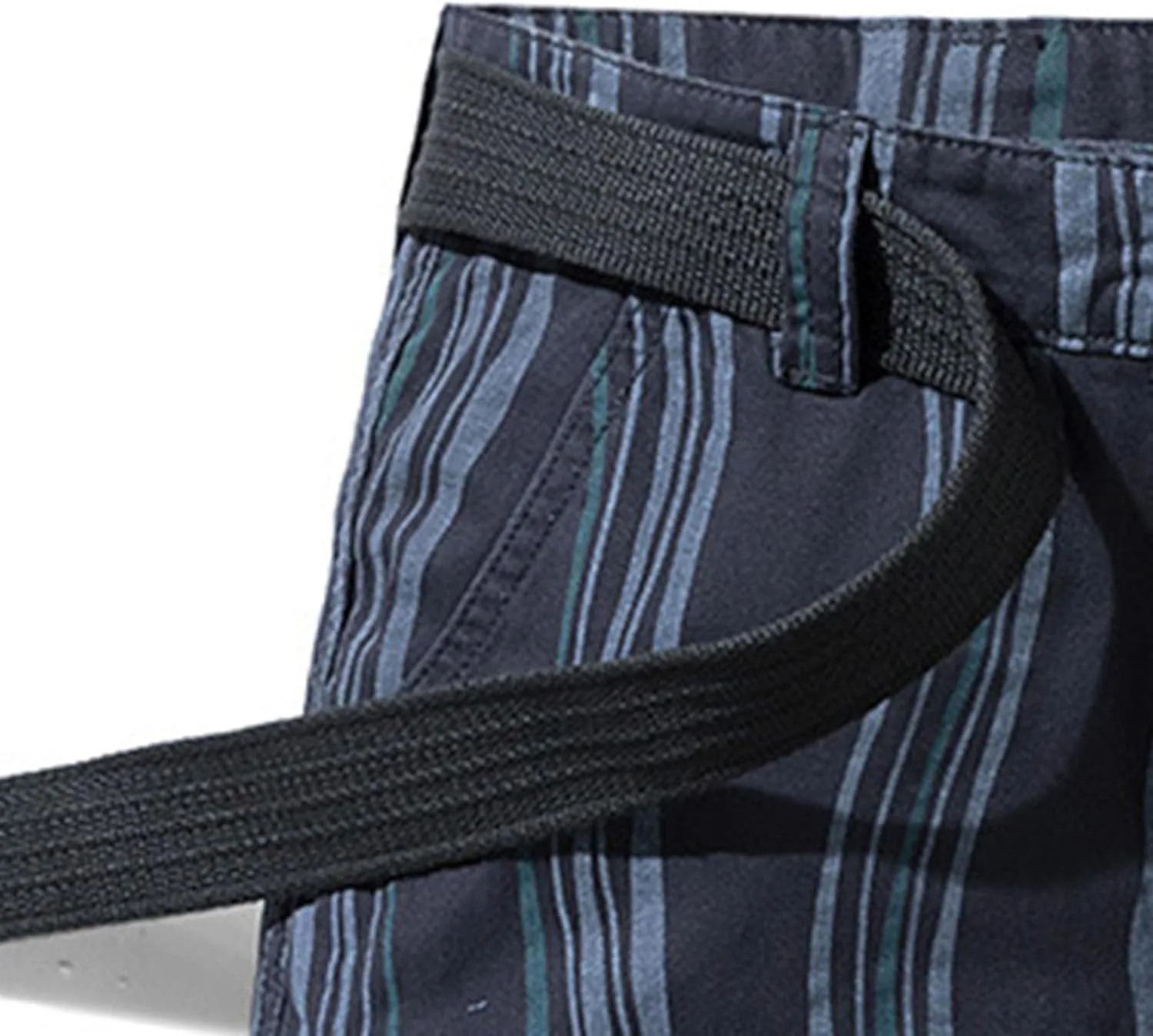 Men's Golf Dress Shorts,Stretch Comfy Lightweight Quick Dry Chino Casual Shorts with Pockets Striped Cargo Pants