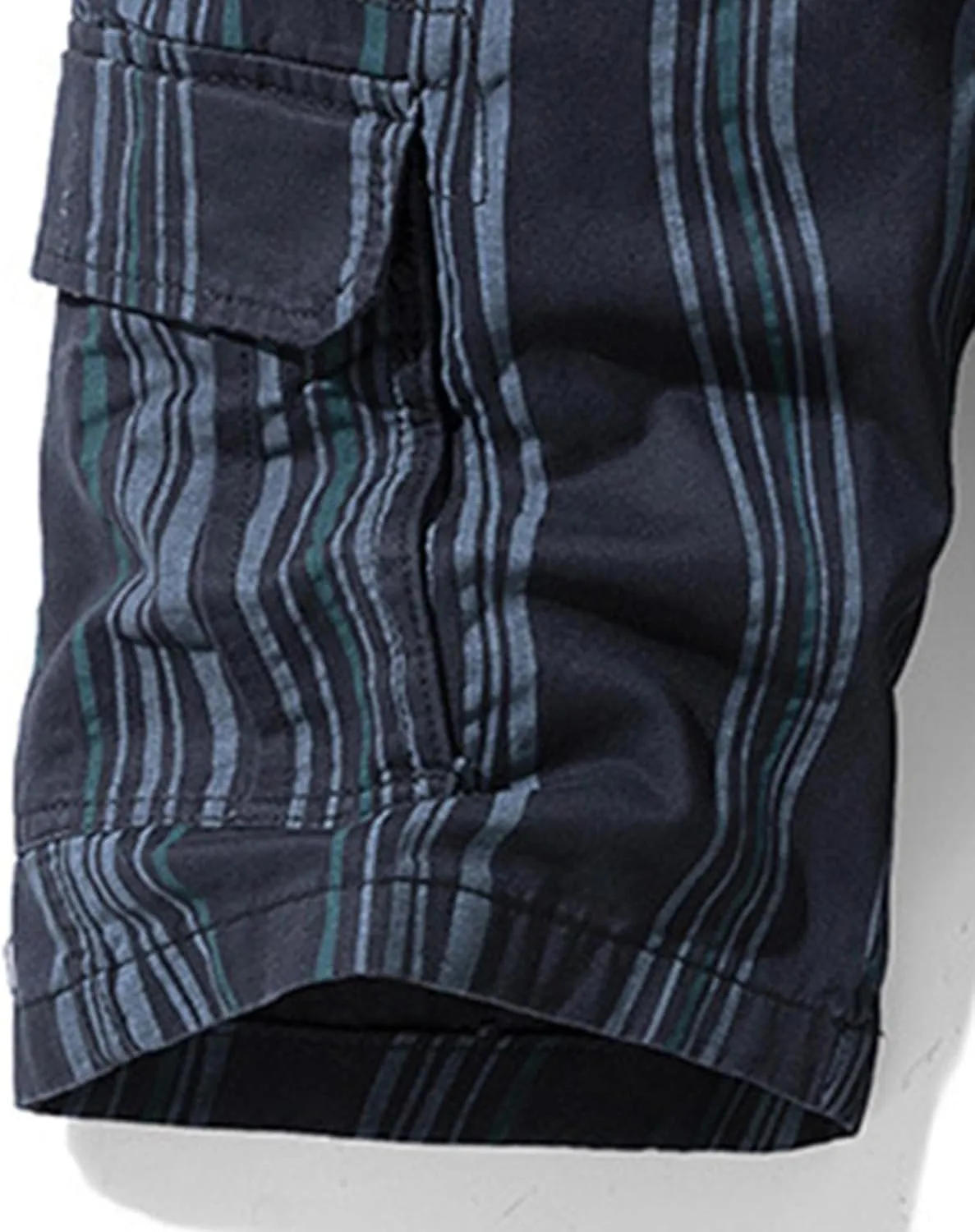Men's Golf Dress Shorts,Stretch Comfy Lightweight Quick Dry Chino Casual Shorts with Pockets Striped Cargo Pants