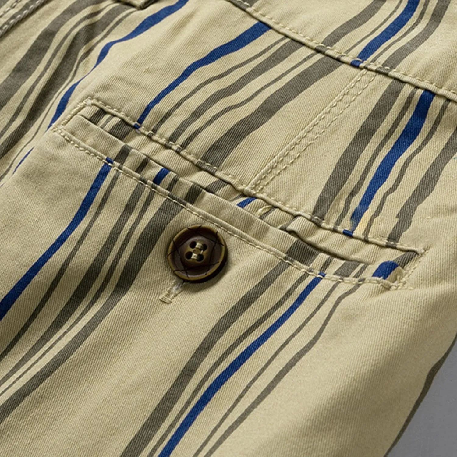 Men's Golf Dress Shorts,Stretch Comfy Lightweight Quick Dry Chino Casual Shorts with Pockets Striped Cargo Pants