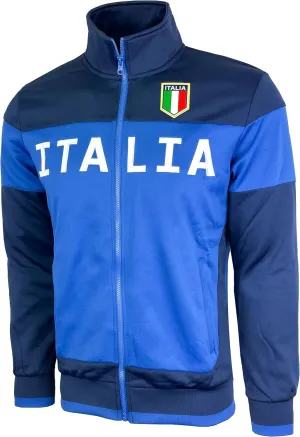 Men's Italy Jacket, Full Zip Italia Soccer Track Jacket With Zipper Pockets