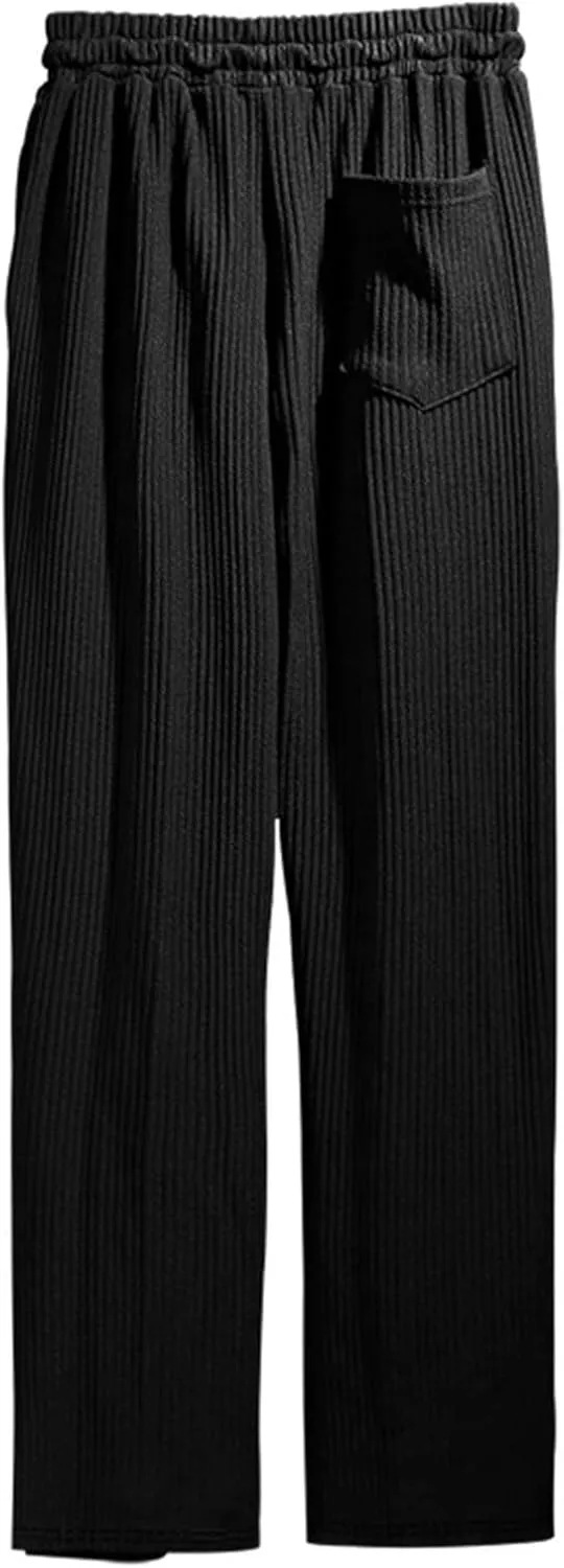 Mens Lightweight Hiking Travel Pants Athletic Breathable Fishing Active Jogger Leisure Pants Drawstring Tactical Solid Pants