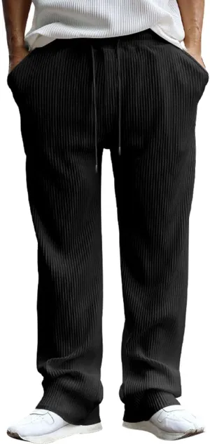 Mens Lightweight Hiking Travel Pants Athletic Breathable Fishing Active Jogger Leisure Pants Drawstring Tactical Solid Pants