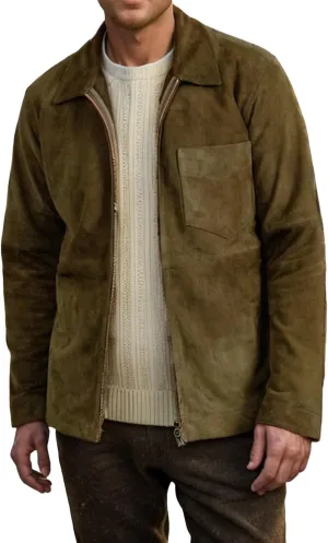 Men's Lightweight Jackets Vintage Faux Suede Bomber Jacket Stand Collar Full Zip Up Light Coat Fall Casual Windbreaker
