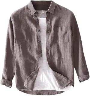 Men's Linen Casual Flax Shirt