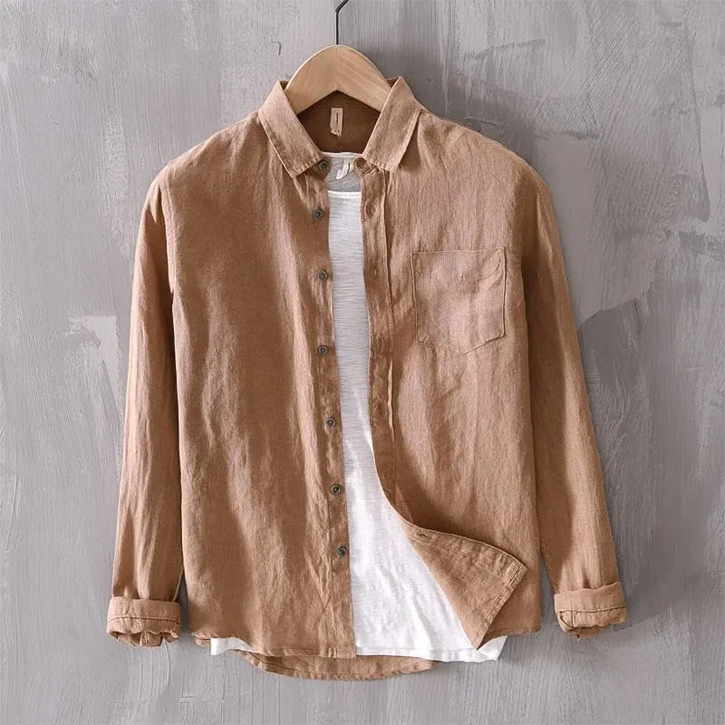Men's Linen Casual Flax Shirt