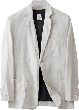 Men's Linen Suit Blazer Jacket Two Button Suits Jackets Lightweight Sports Coat Solid Color Blazers