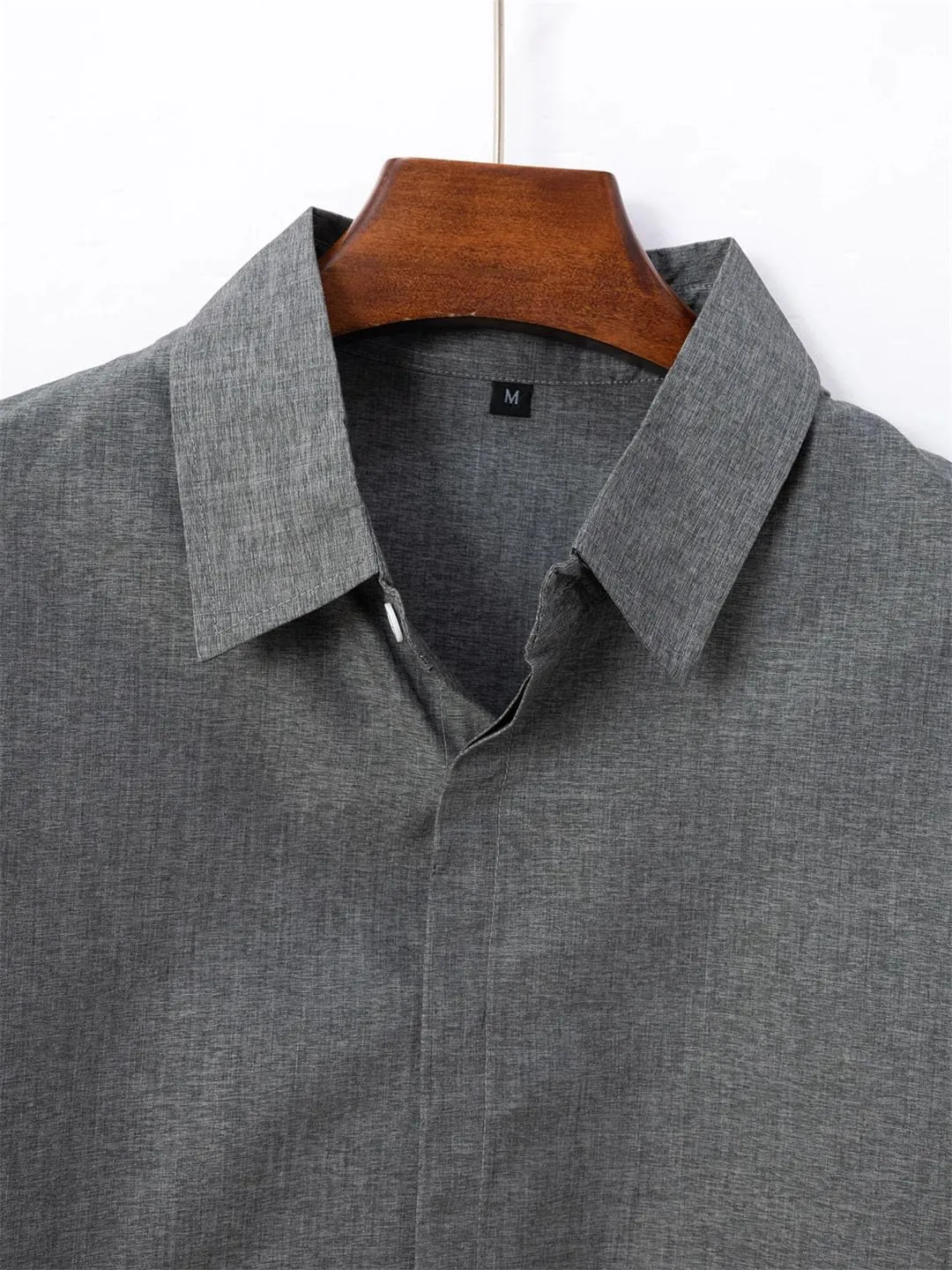 Men's Loose Cotton Linen Shirt Beach Large Size Short-Sleeved Shirt