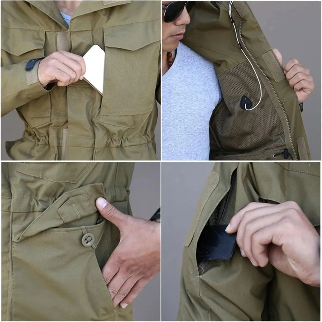 MenS M65 Field Jacket - Military-Style Windproof Layer for Tactical Training Sessions