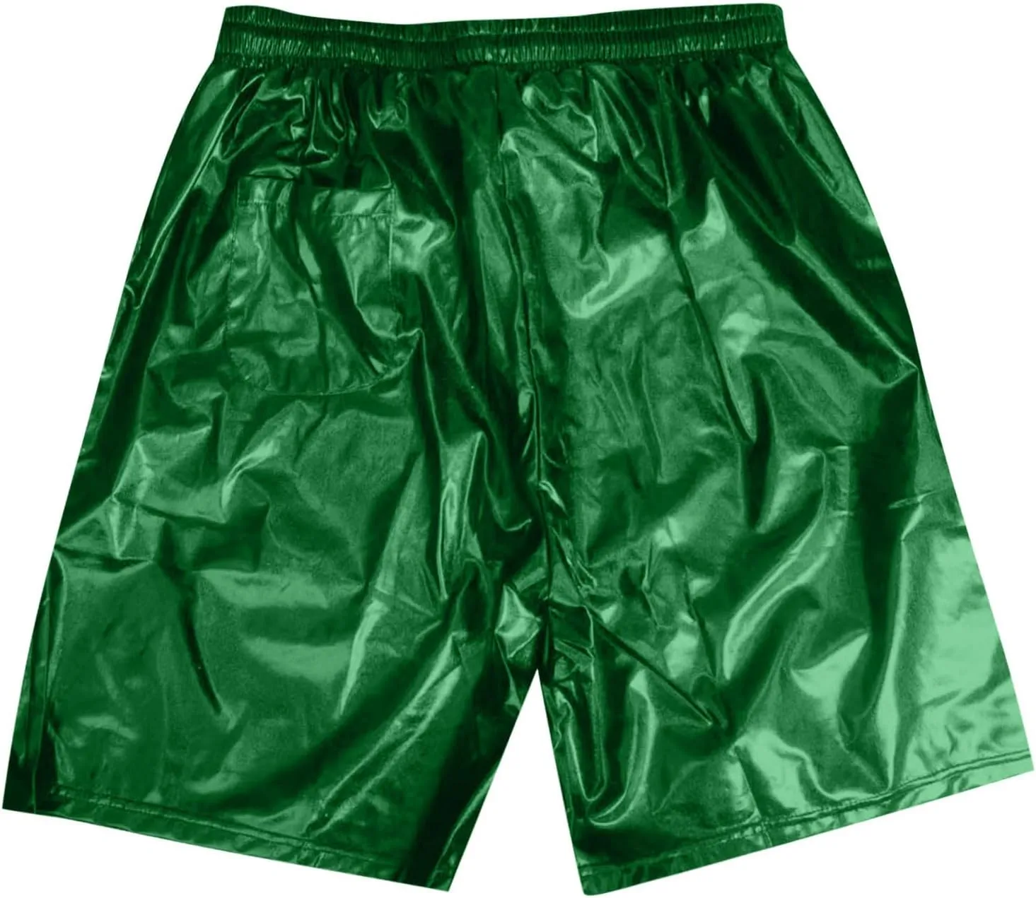 Men's Metallic Sparkly Beach Shorts Elastic Waist Shiny Drawstring Board Shorts Baggy Lightweight Comfy Swim Trunks