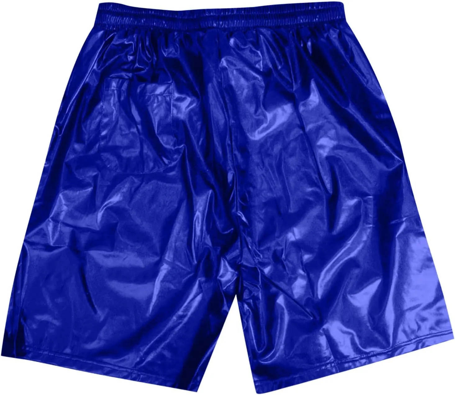 Men's Metallic Sparkly Beach Shorts Elastic Waist Shiny Drawstring Board Shorts Baggy Lightweight Comfy Swim Trunks