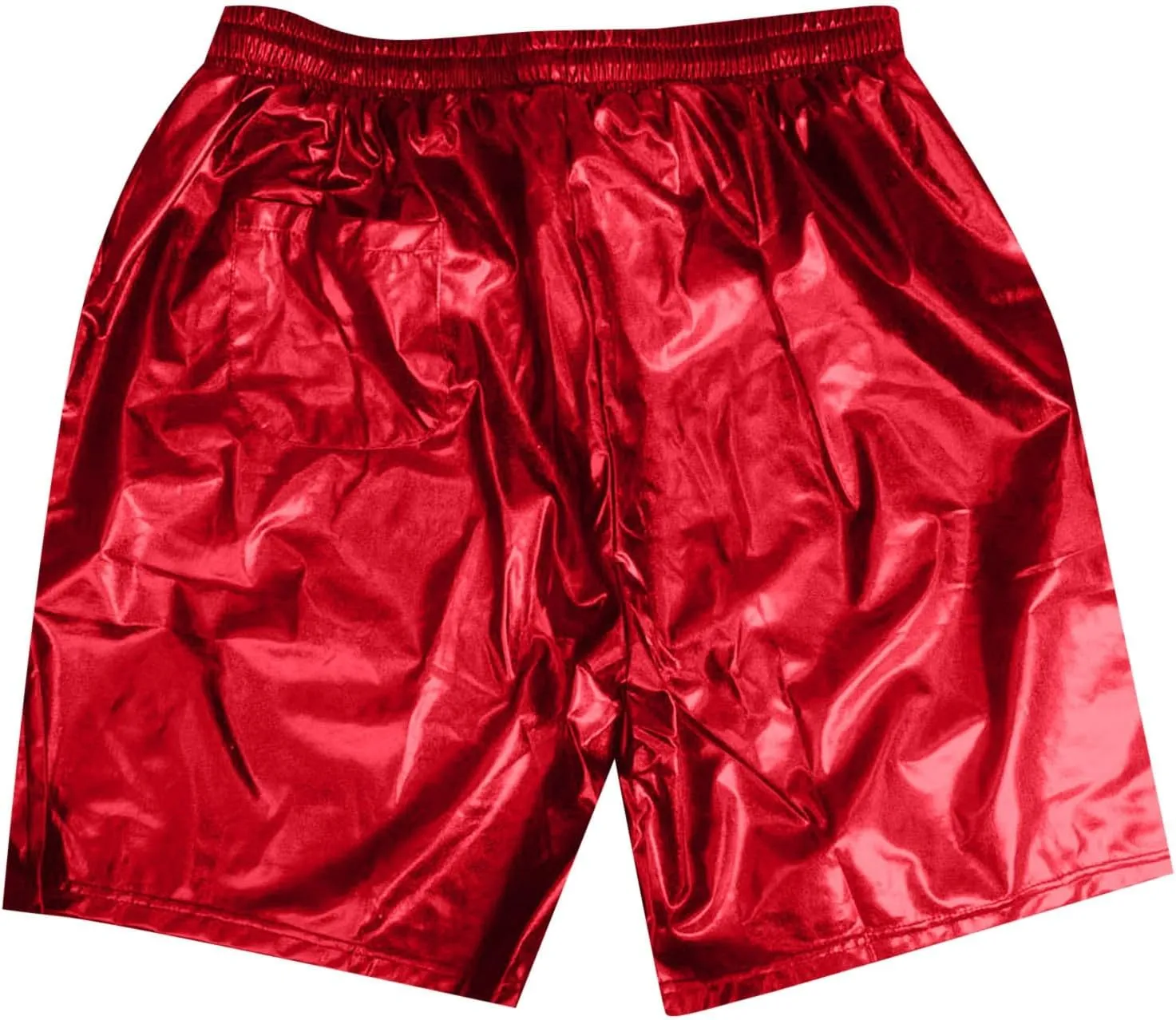 Men's Metallic Sparkly Beach Shorts Elastic Waist Shiny Drawstring Board Shorts Baggy Lightweight Comfy Swim Trunks