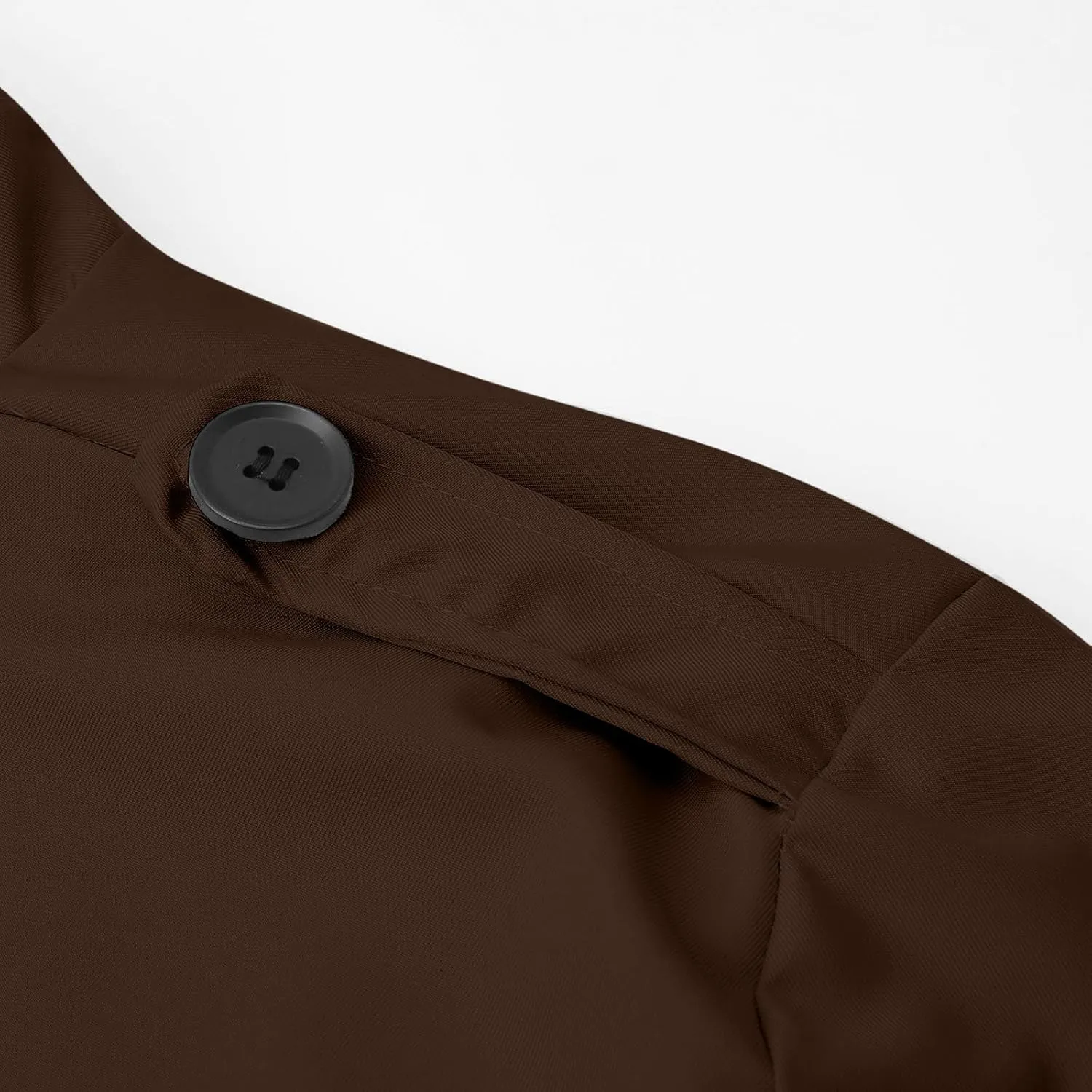 Men's Peacoat Double Breasted Winter Trench Coat Slim Fit Notched Collar Pea Coat Warm Soft Overcoat