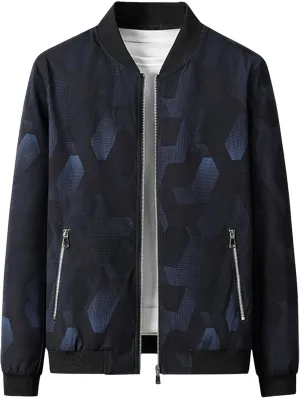 Men's Plaid Stand Collar Jacket Casual Field Windbreaker Jackets Slim Fit Cotton Baseball Bomber Coat