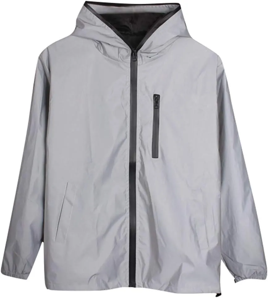 Mens Rain Coats Waterproof With Hood Reflective Jacket Coat For Men Women Unisex Couple Hooded Windbreaker Jackets