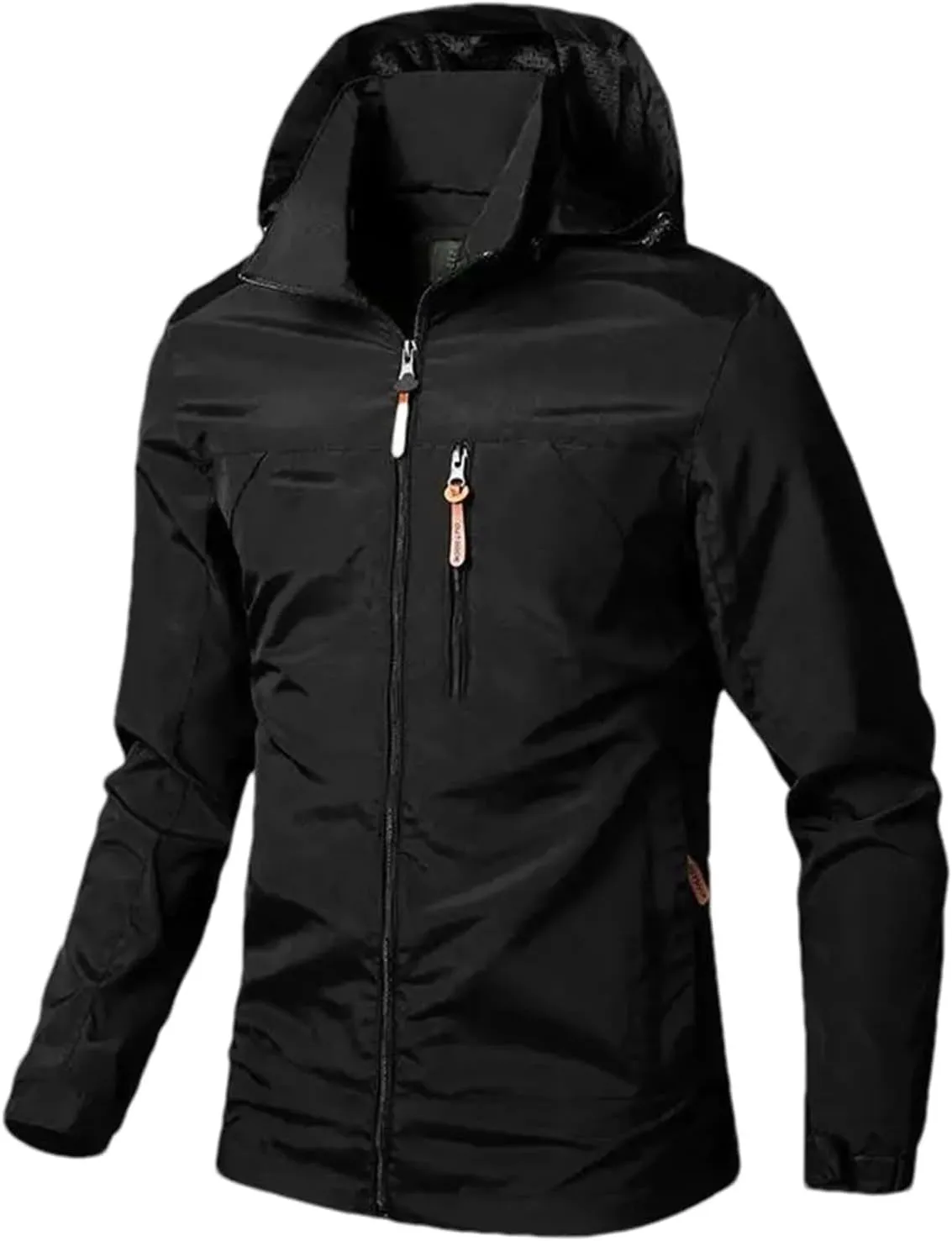 Men's Rain Jacket Lightweight Breathable Windbreaker Windproof Rain Hooded Jackets Outdoor Running Coat for Golf Travel