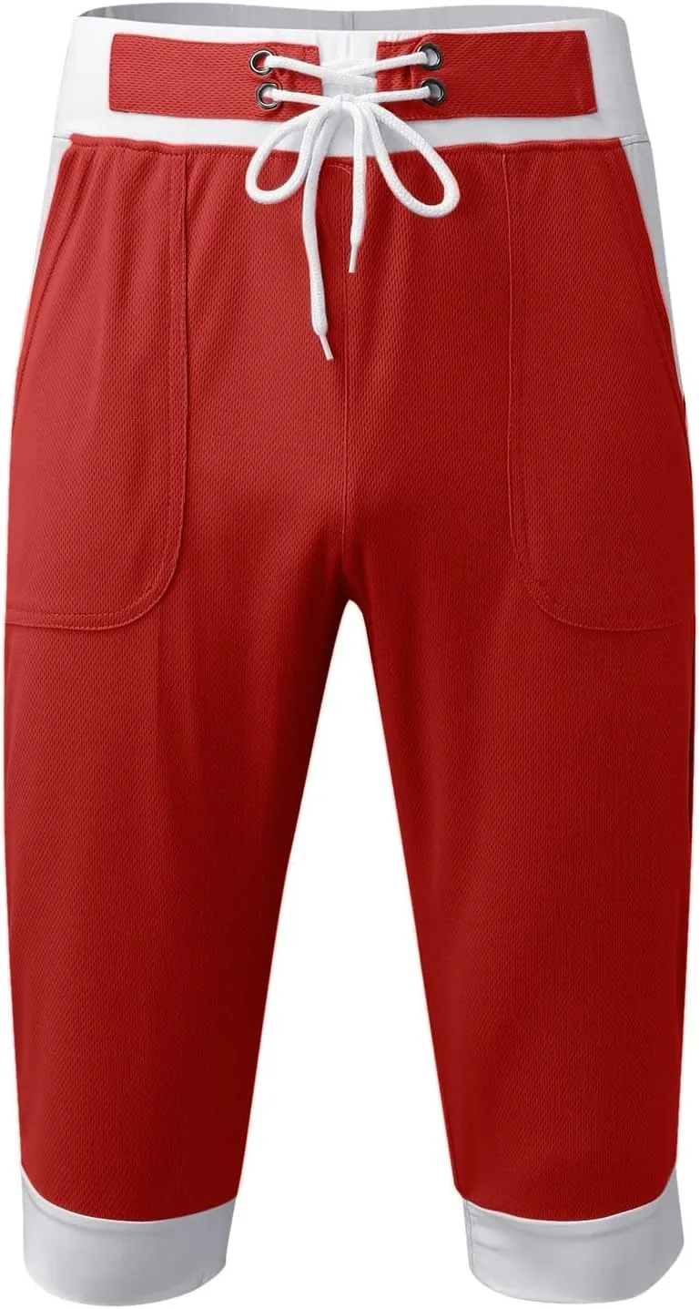 Mens Shorts 5 Inch Men's Patchwork Slim fit 5 Inch Inseam Gym Shorts Running Shorts Basketball Shorts with Drawtring