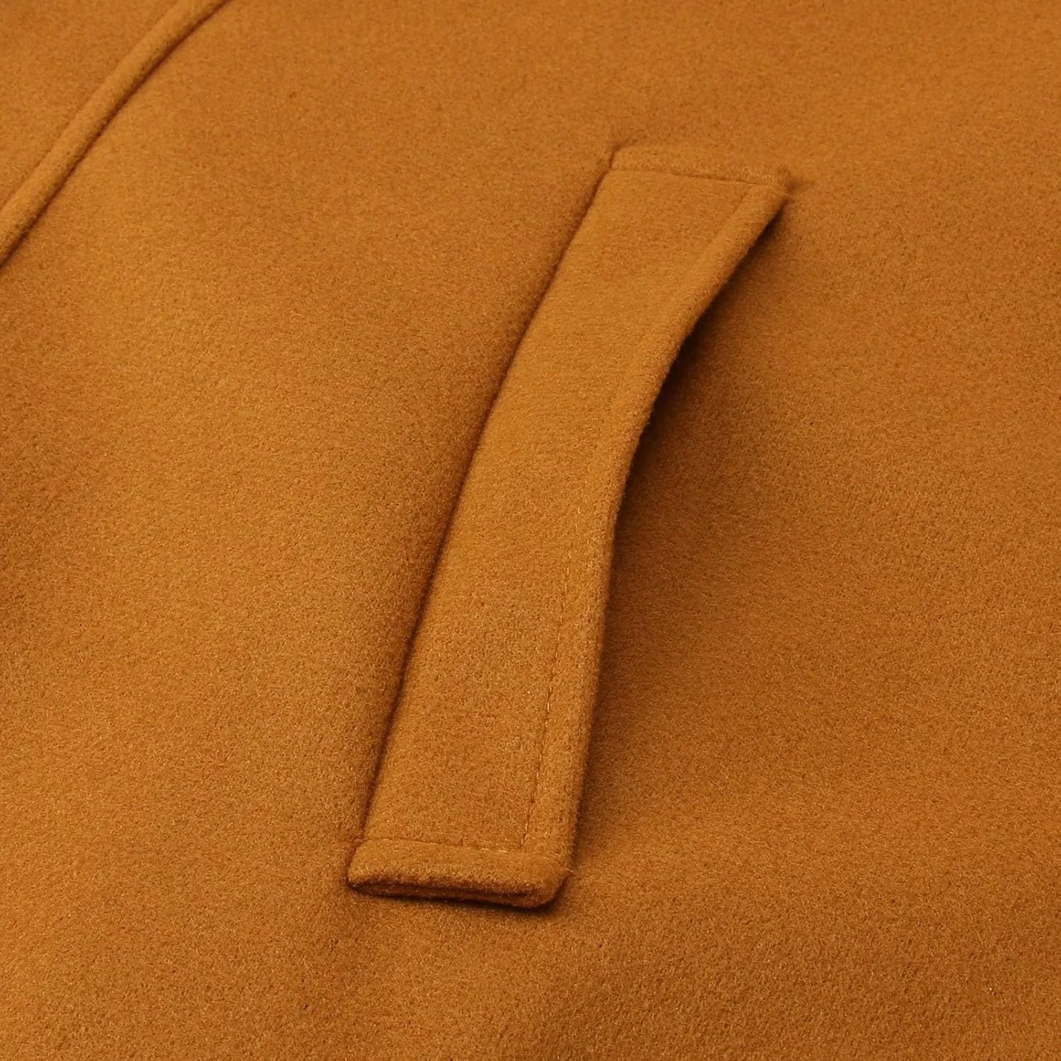 Mens Single Breasted Trench Coat Mid Long Jacket Notched Lapel Winter Chunky Warm Overcoat