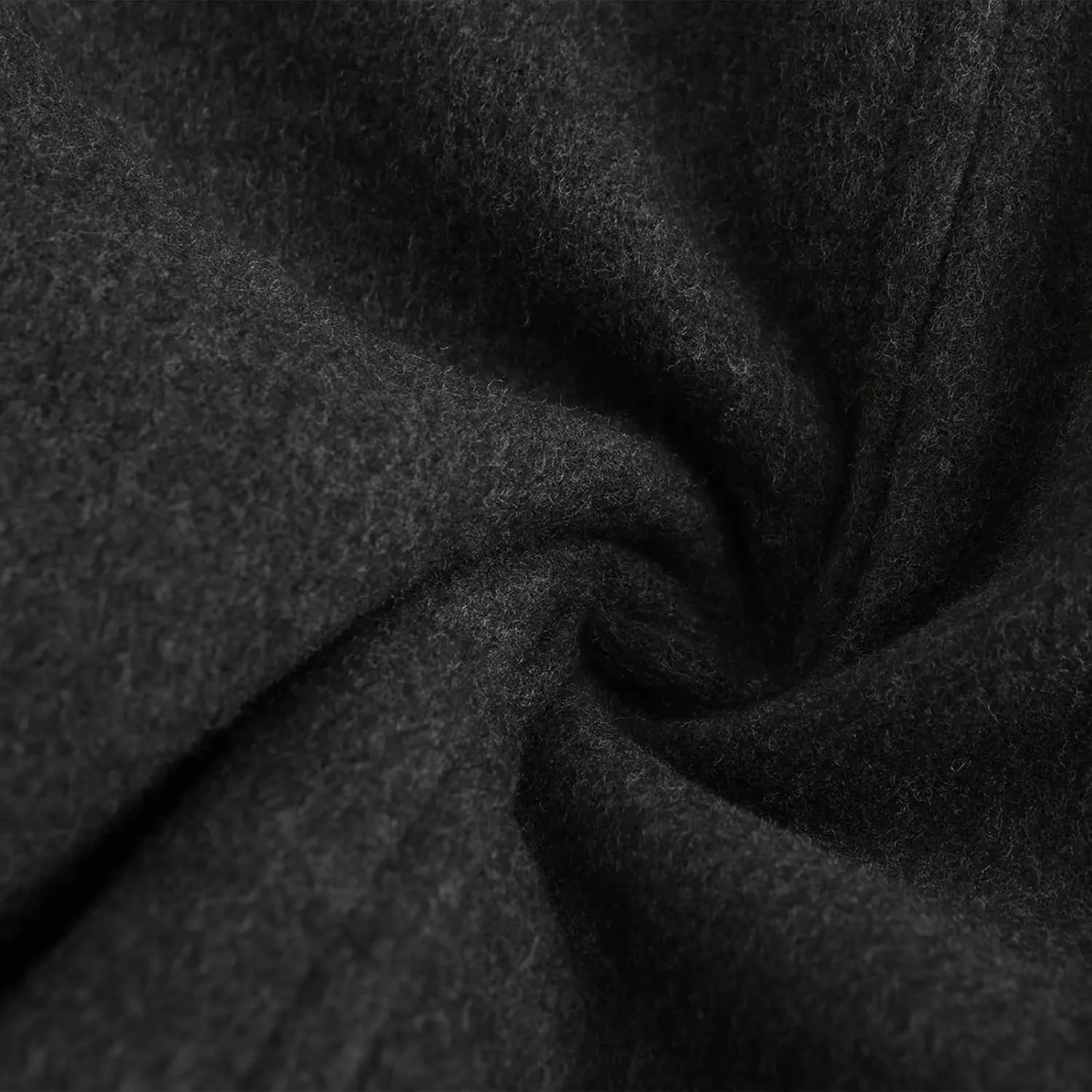 Men's Single Breasted Winter Pea Coat Warm Wool Blend Casual Overcoat with Pockets