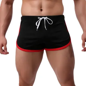 Men's Skinny Athletic Shorts Workout Gym Elastic Waist Drawstring Running Shorts Lightweight Soft Comfy Sport Short
