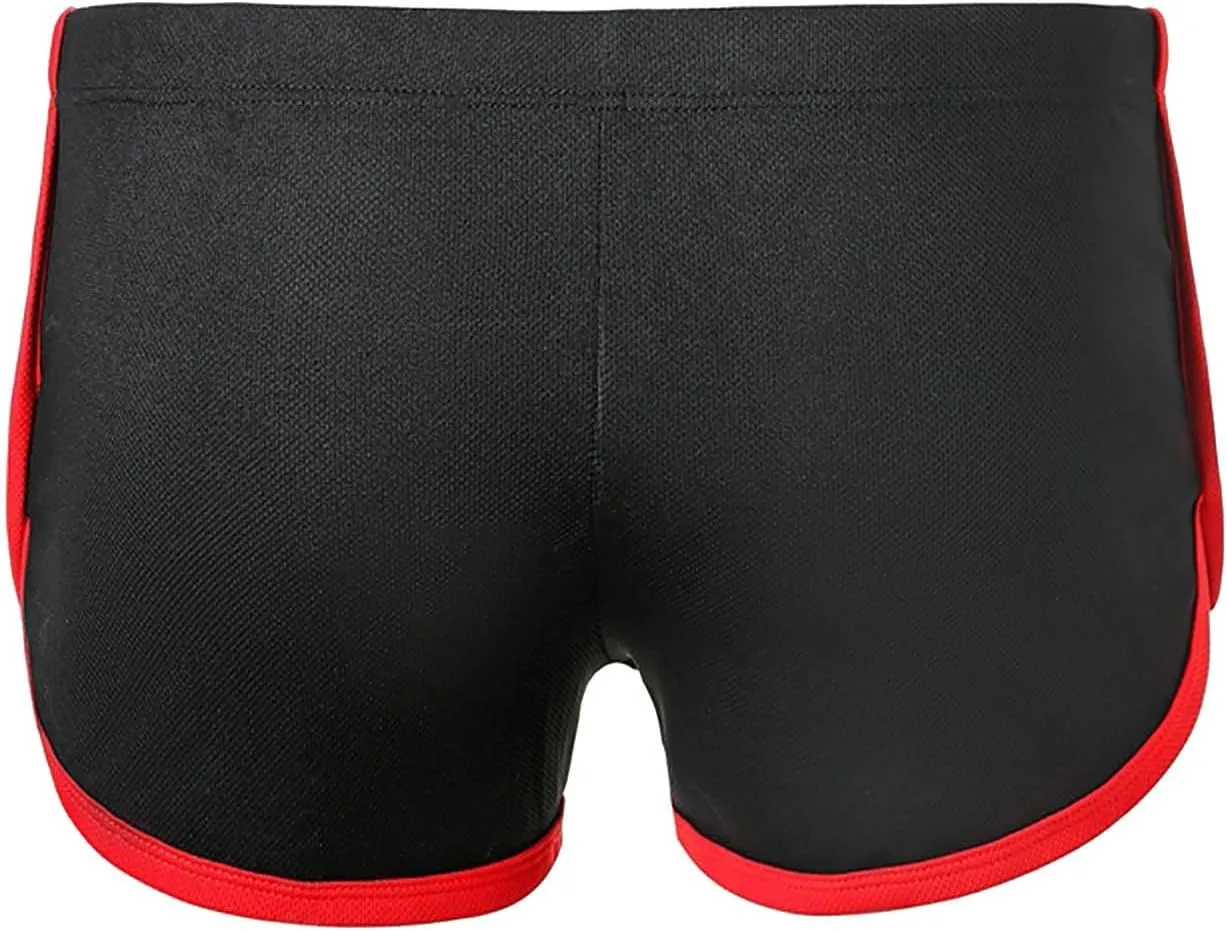 Men's Skinny Athletic Shorts Workout Gym Elastic Waist Drawstring Running Shorts Lightweight Soft Comfy Sport Short