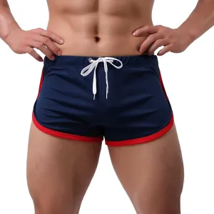 Men's Skinny Athletic Shorts Workout Gym Elastic Waist Drawstring Running Shorts Lightweight Soft Comfy Sport Short